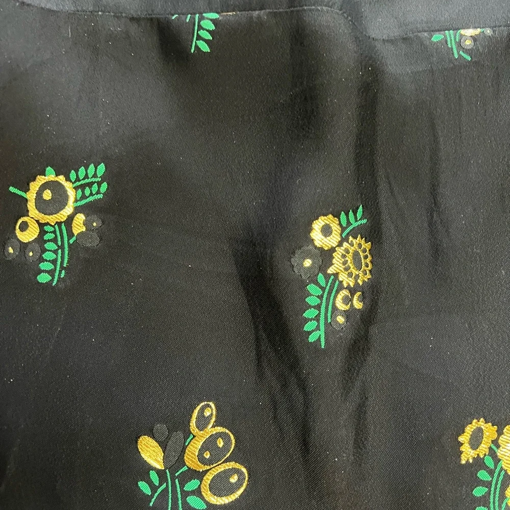 Stella McCartney Black Midi Rayon Skirt 44 large